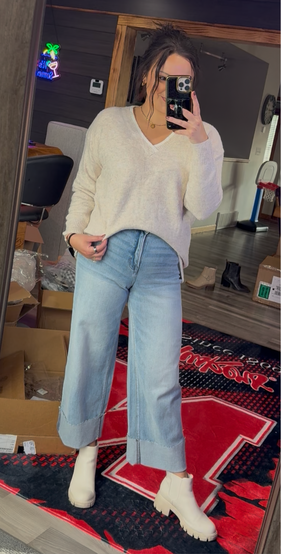Crop Wide Leg Jeans