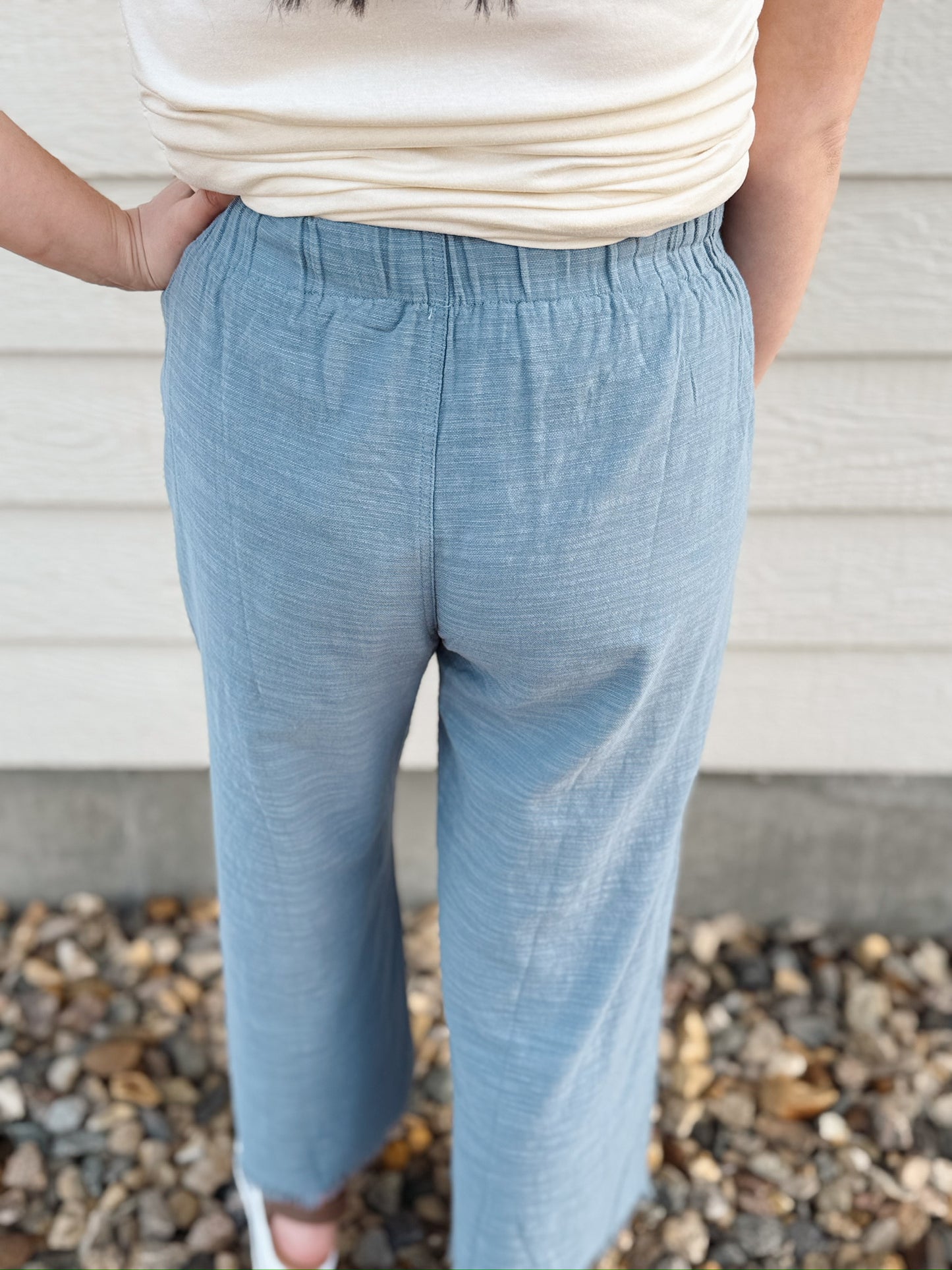 Frayed Wide Leg Pants