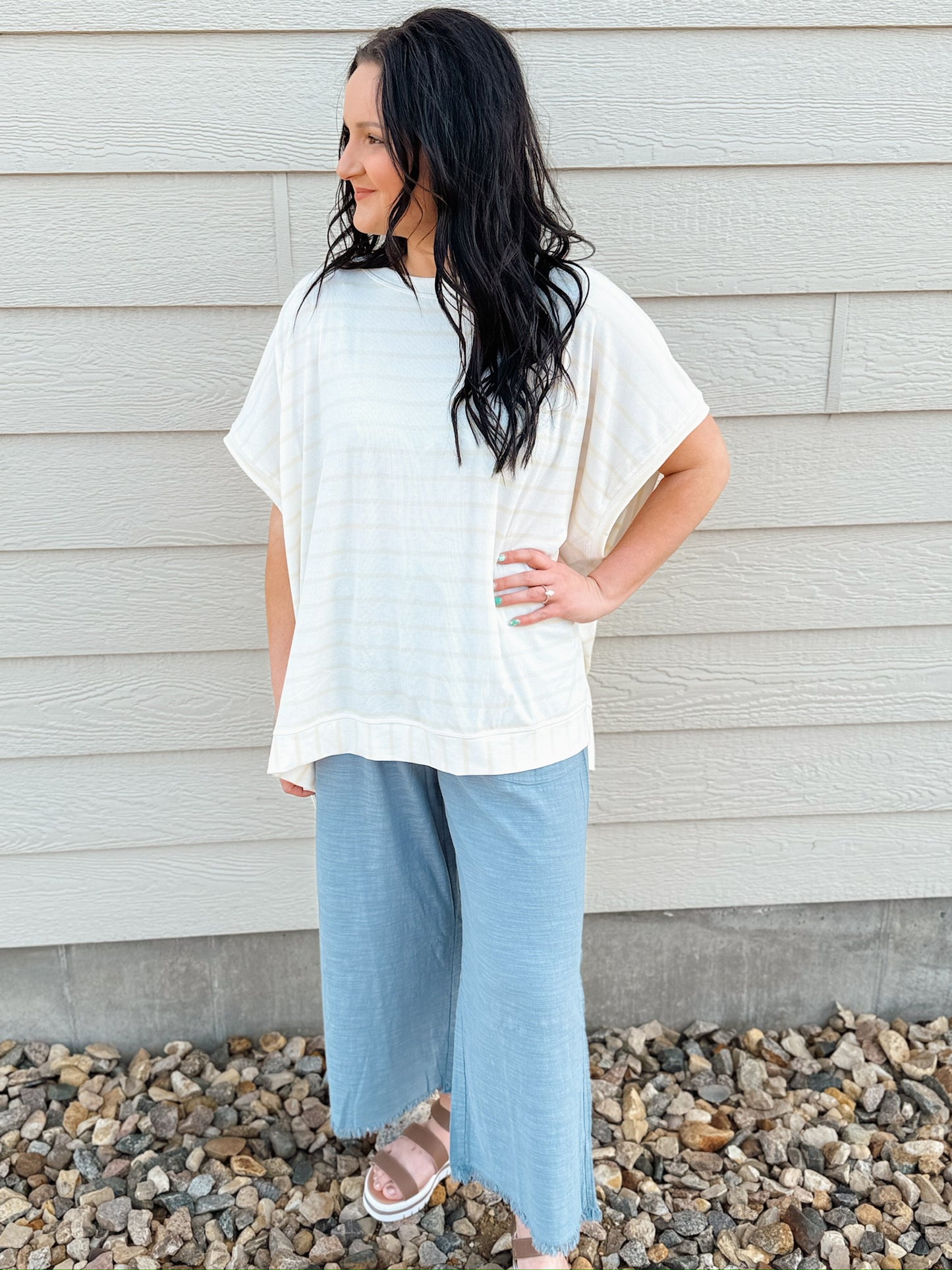 Oversized Striped Top