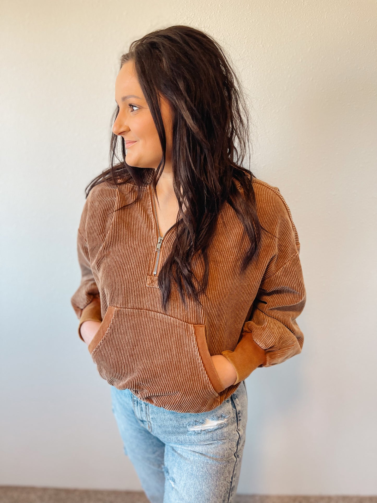 Corduroy Half Zip