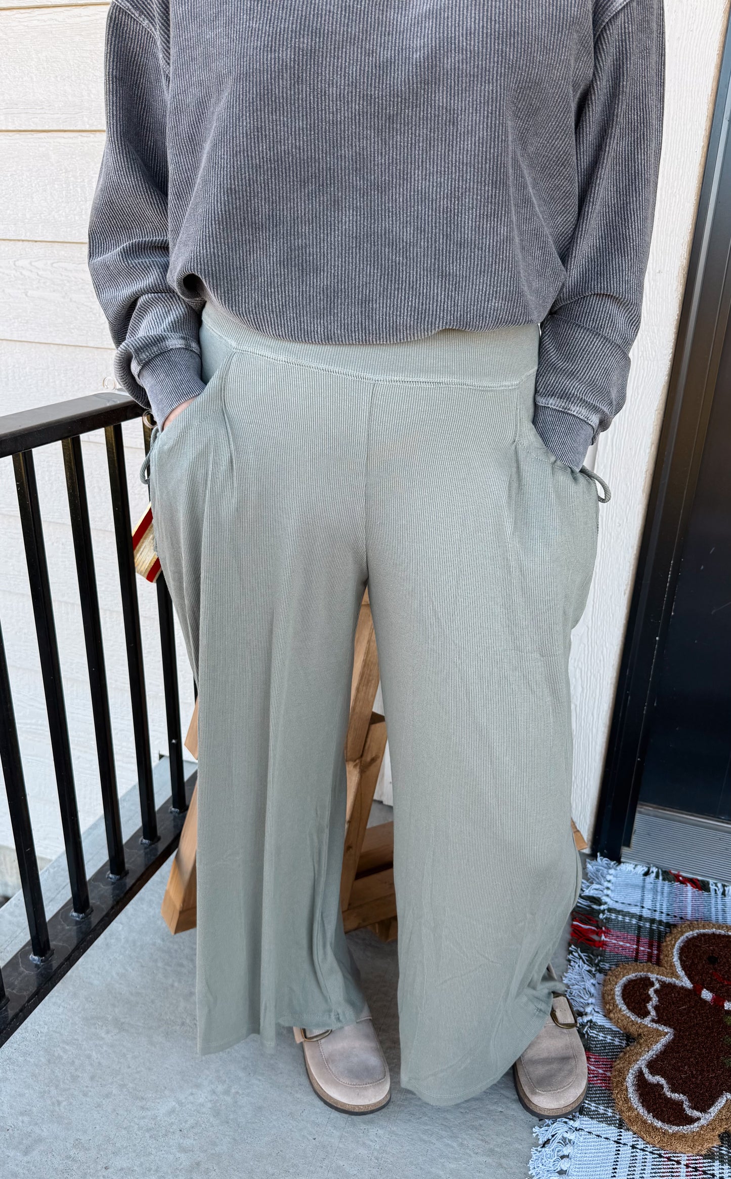 Cotton Wide Leg Pants