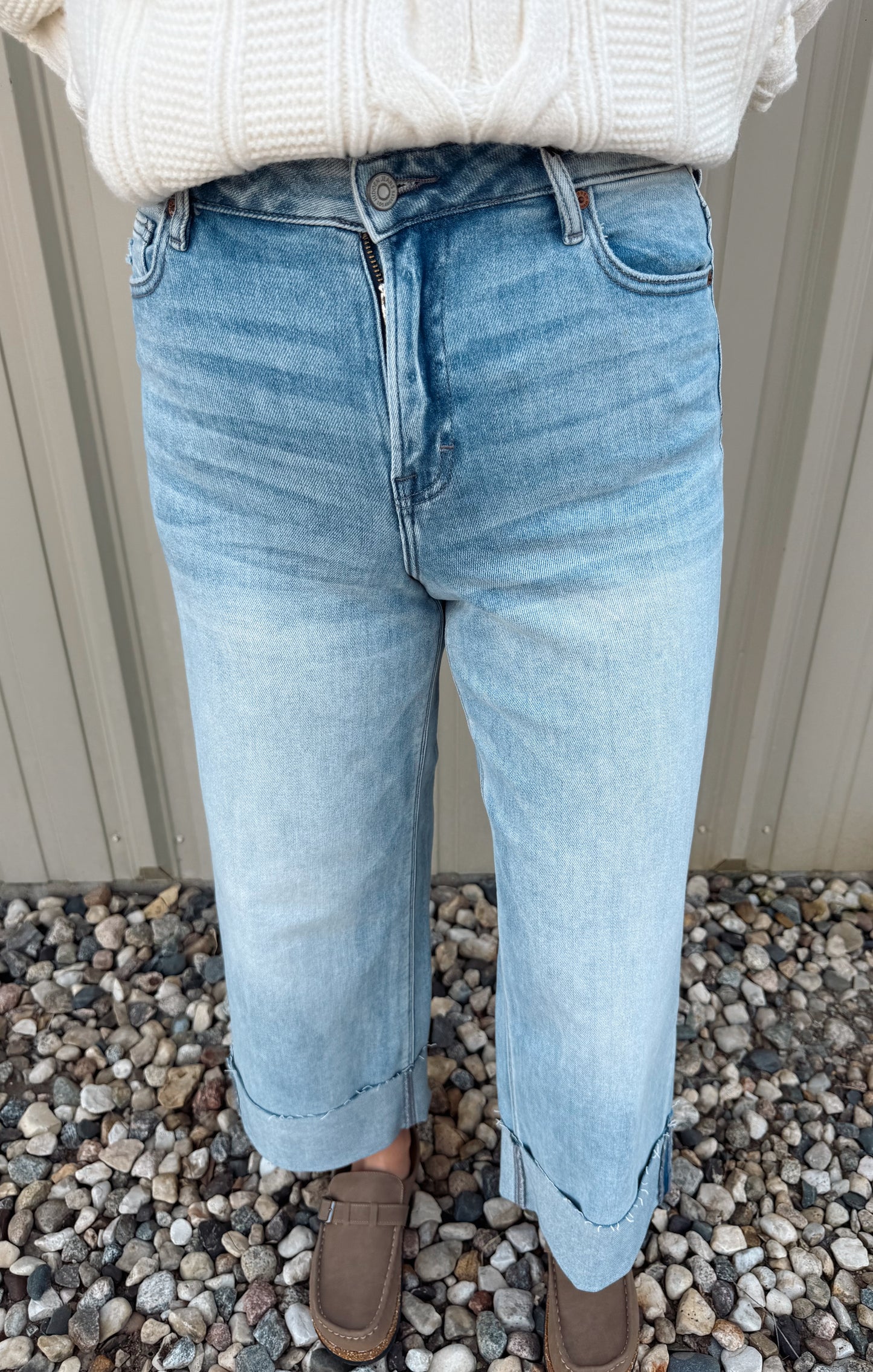 Crop Wide Leg Jeans