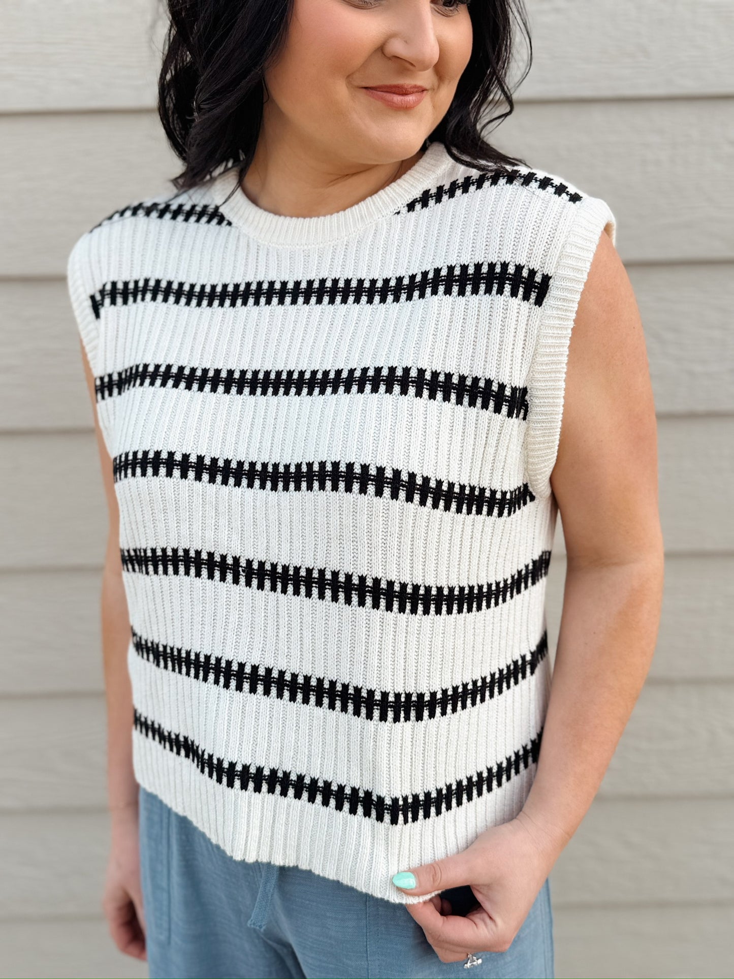 Knit Crew Neck Tank