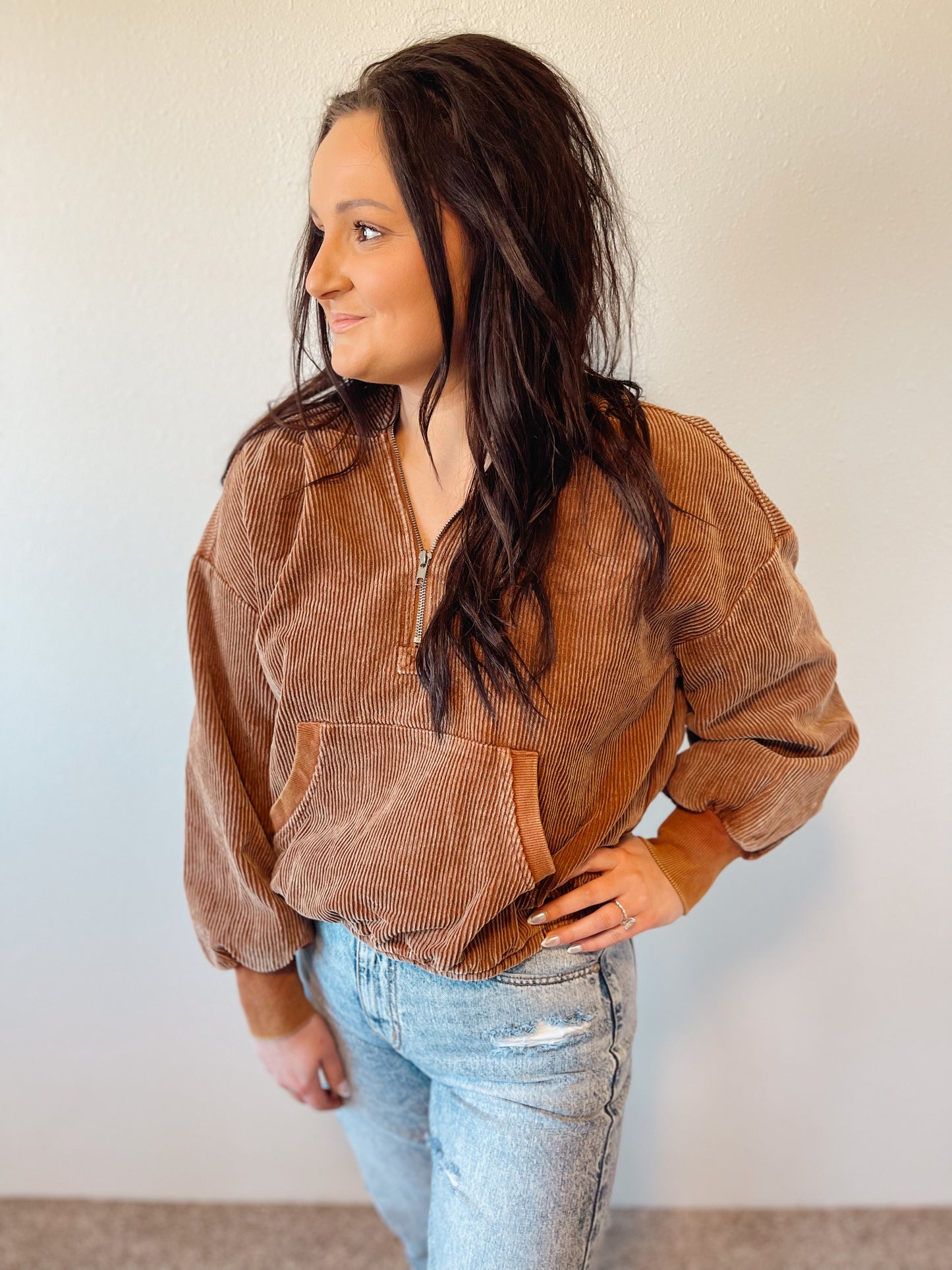 Corduroy Half Zip
