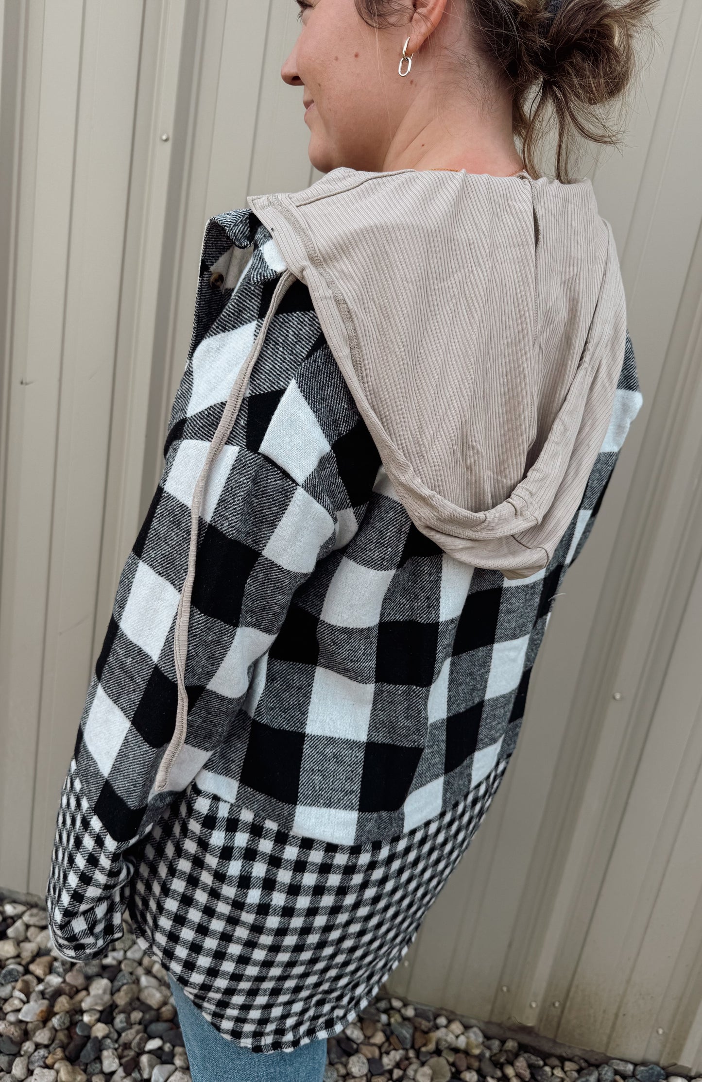 Plaid Hooded Shacket