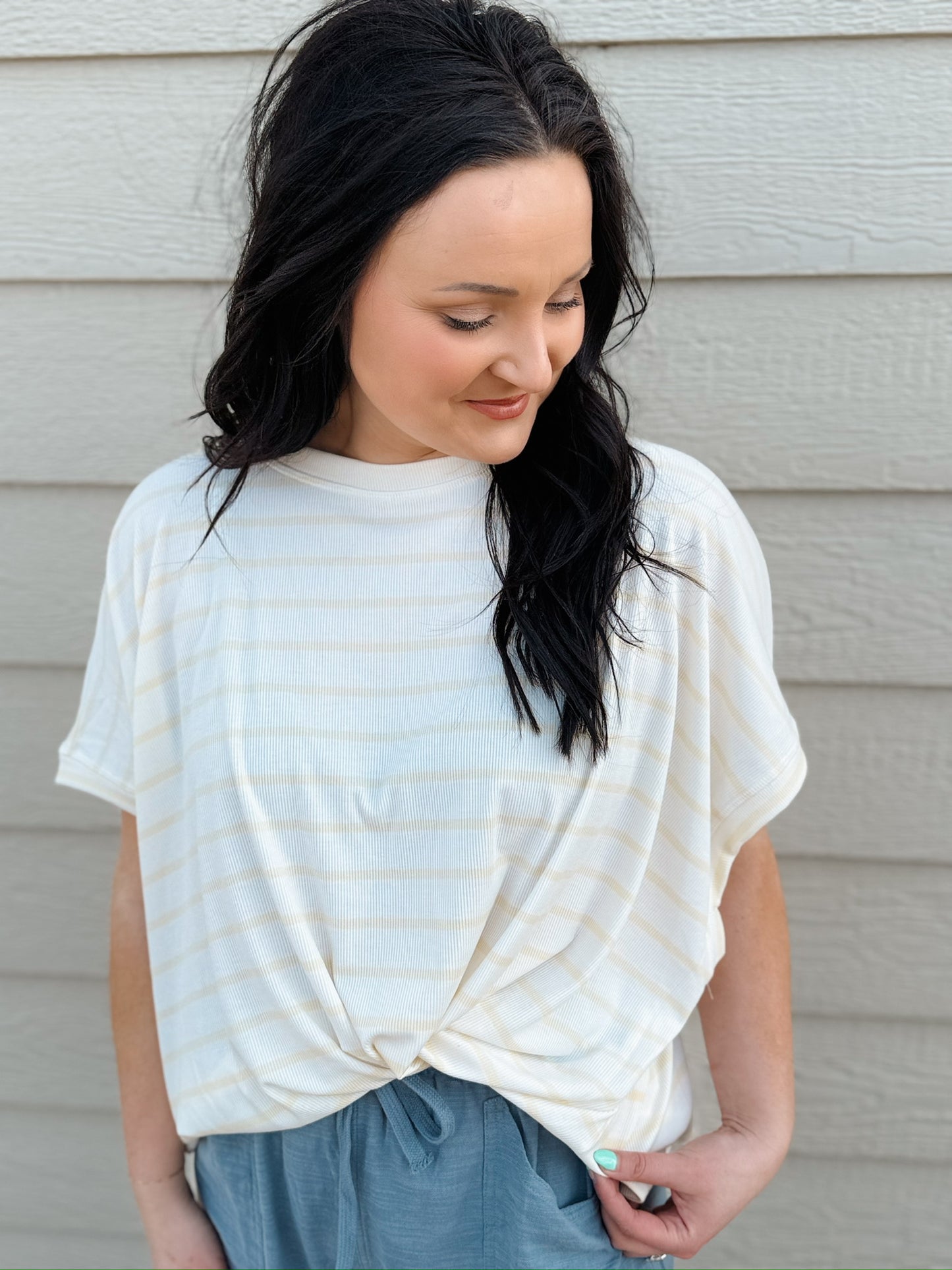 Oversized Striped Top