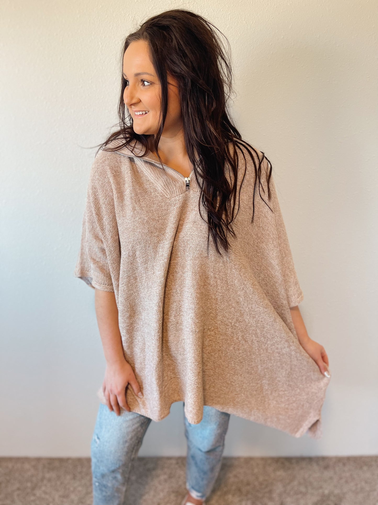 Slouchy Collared Pullover