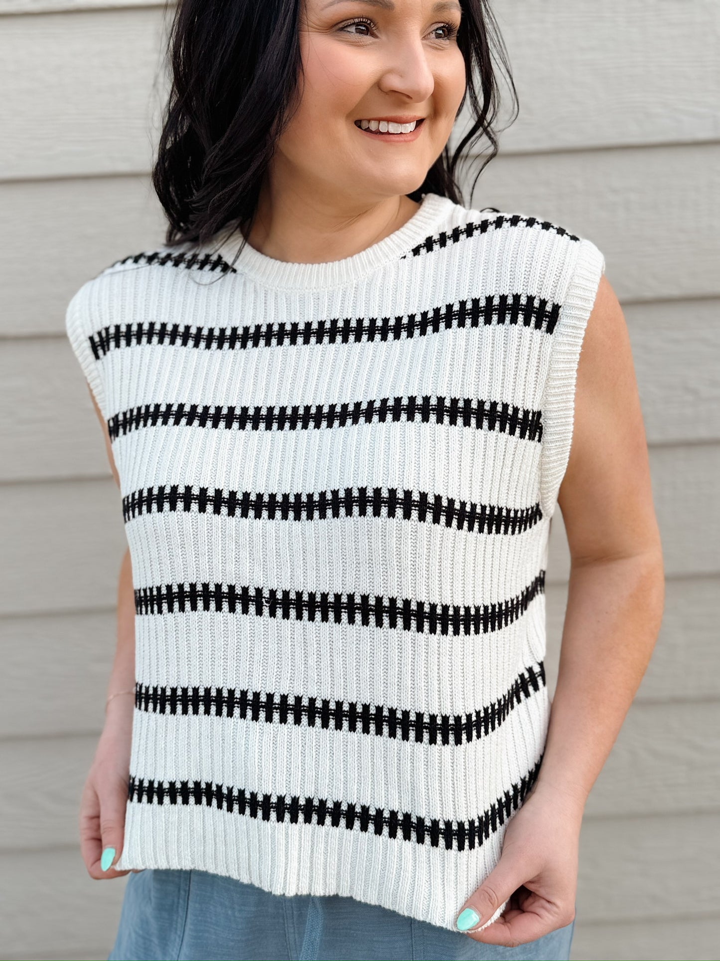 Knit Crew Neck Tank
