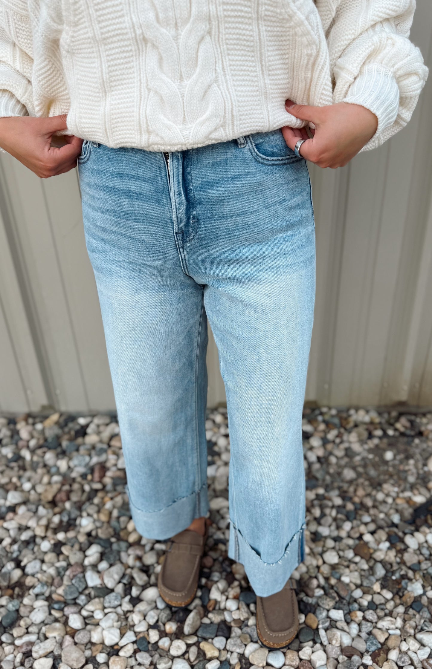 Crop Wide Leg Jeans