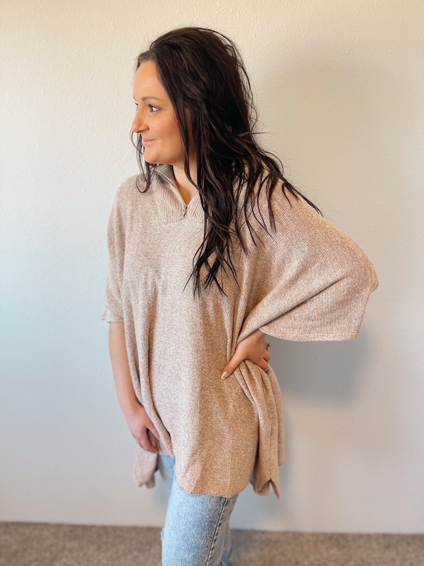 Slouchy Collared Pullover