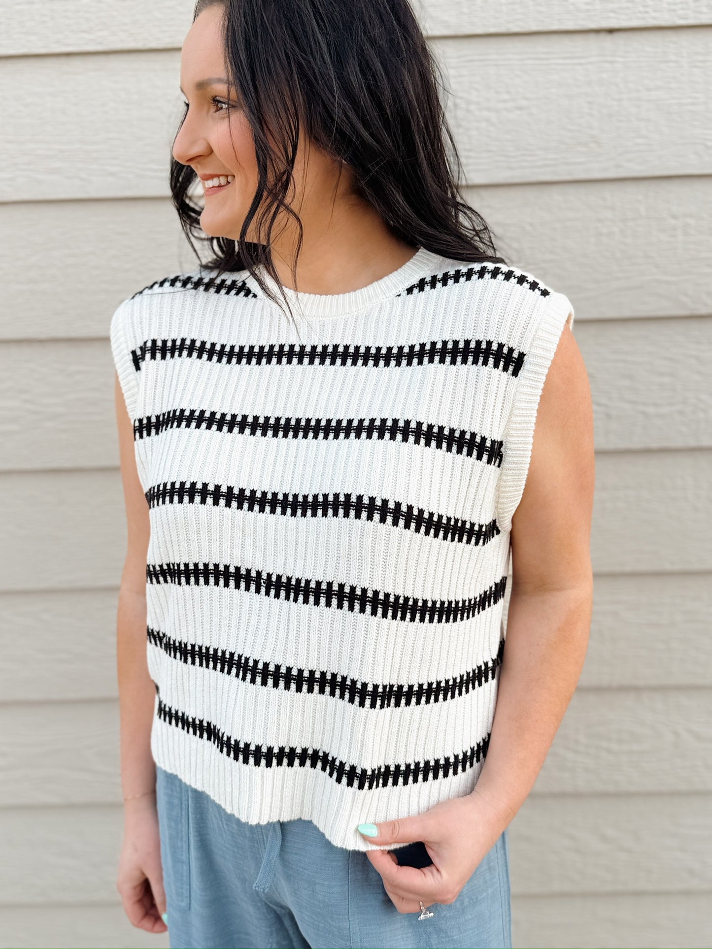 Knit Crew Neck Tank