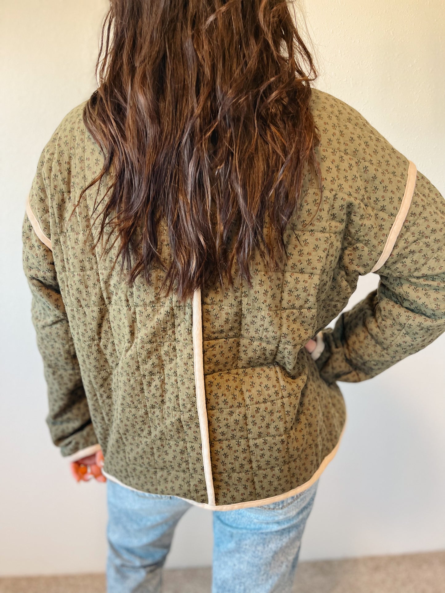 Olive Green Quilted Jacket