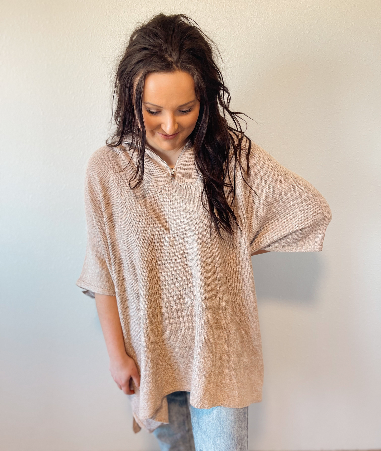 Slouchy Collared Pullover