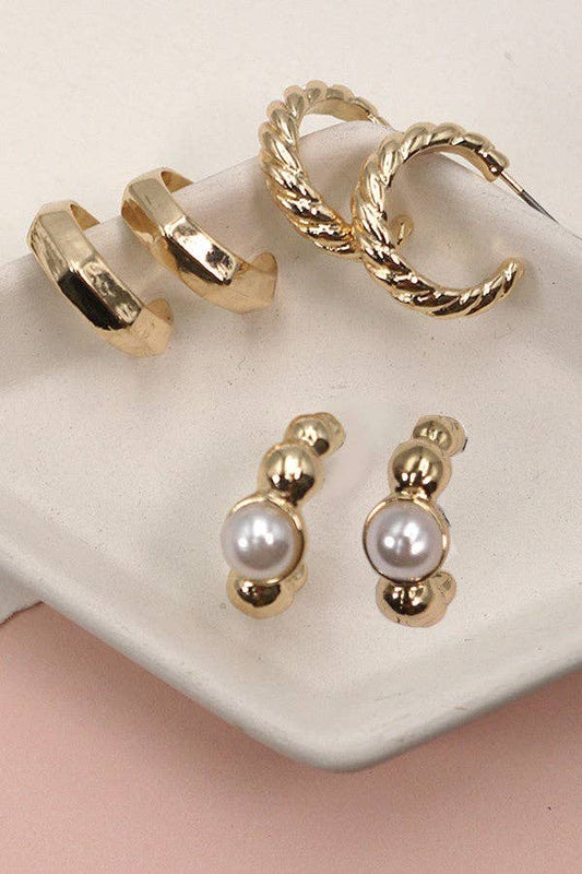 Trip Hoop Huggie Earrings