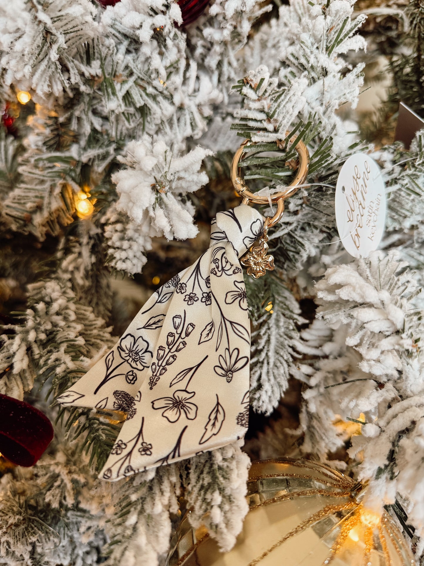 Floral Satin Keychain