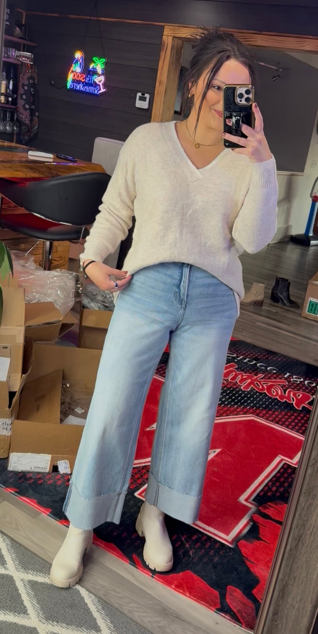 Crop Wide Leg Jeans