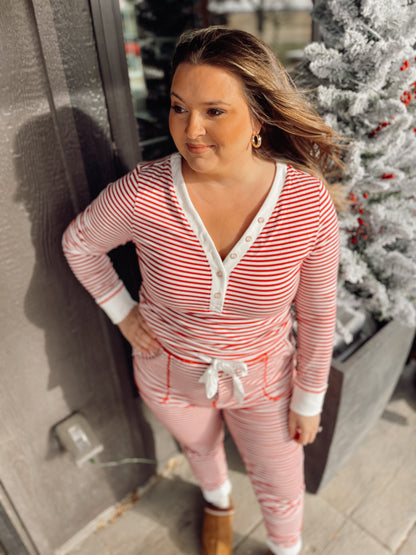 Red Striped Festive Pajamas