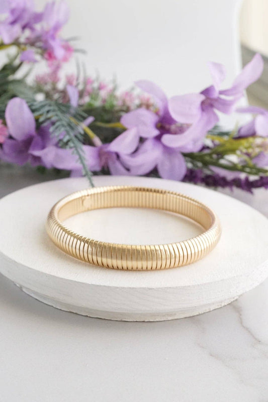 Gold Stretchy Bangle Bracelet