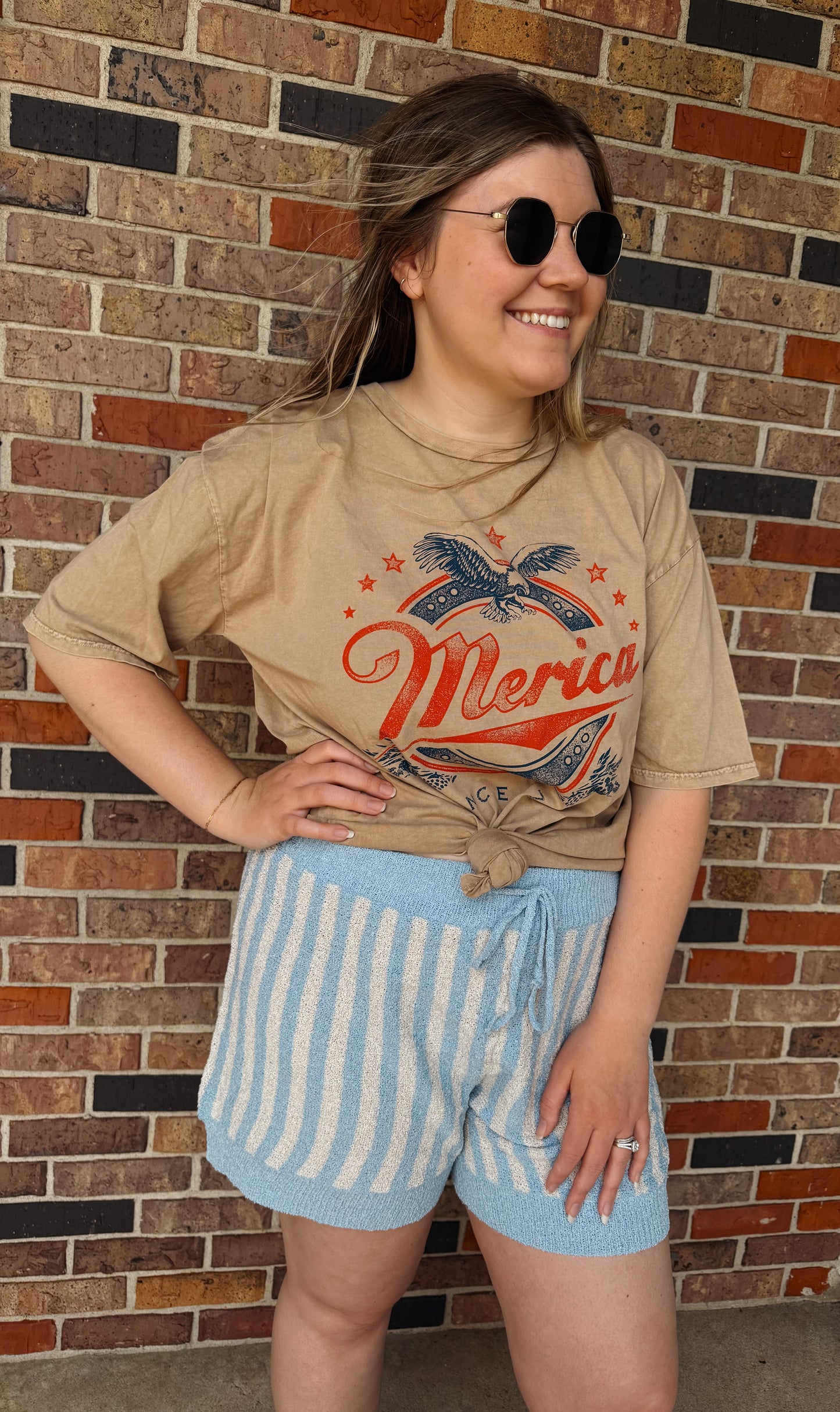 Merica Oversized Graphic Tee