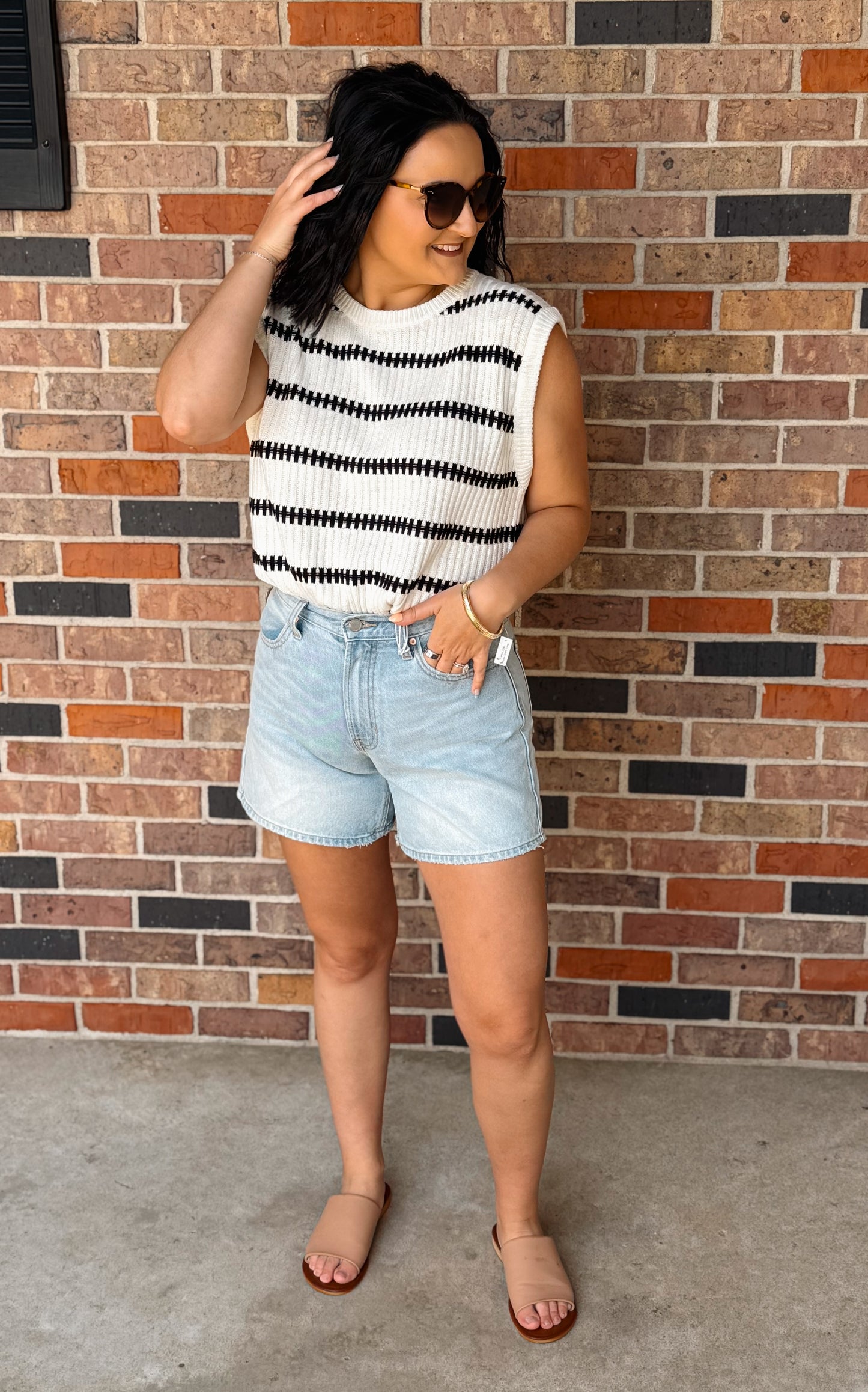 Denim Long Length Shorts