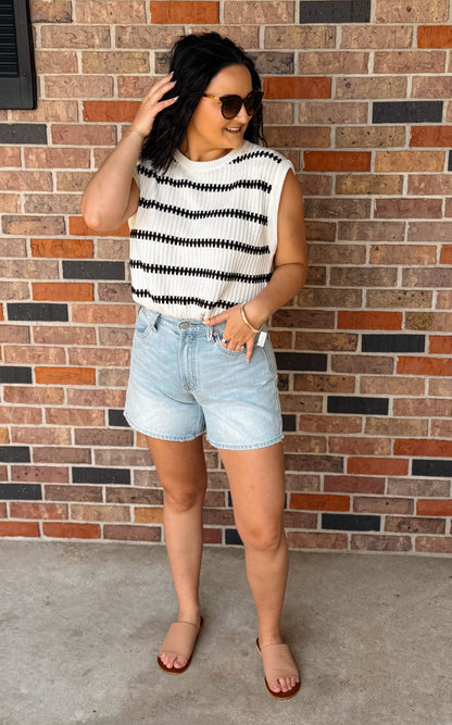 Denim Long Length Shorts