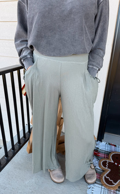 Cotton Wide Leg Pants
