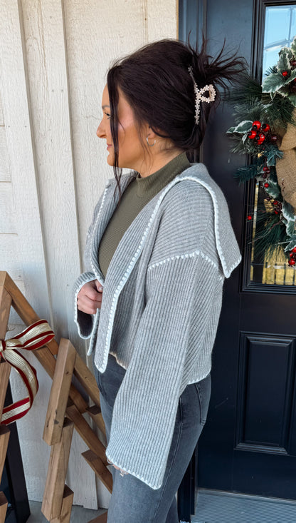 Stitch Detailed Sweater Cardigan