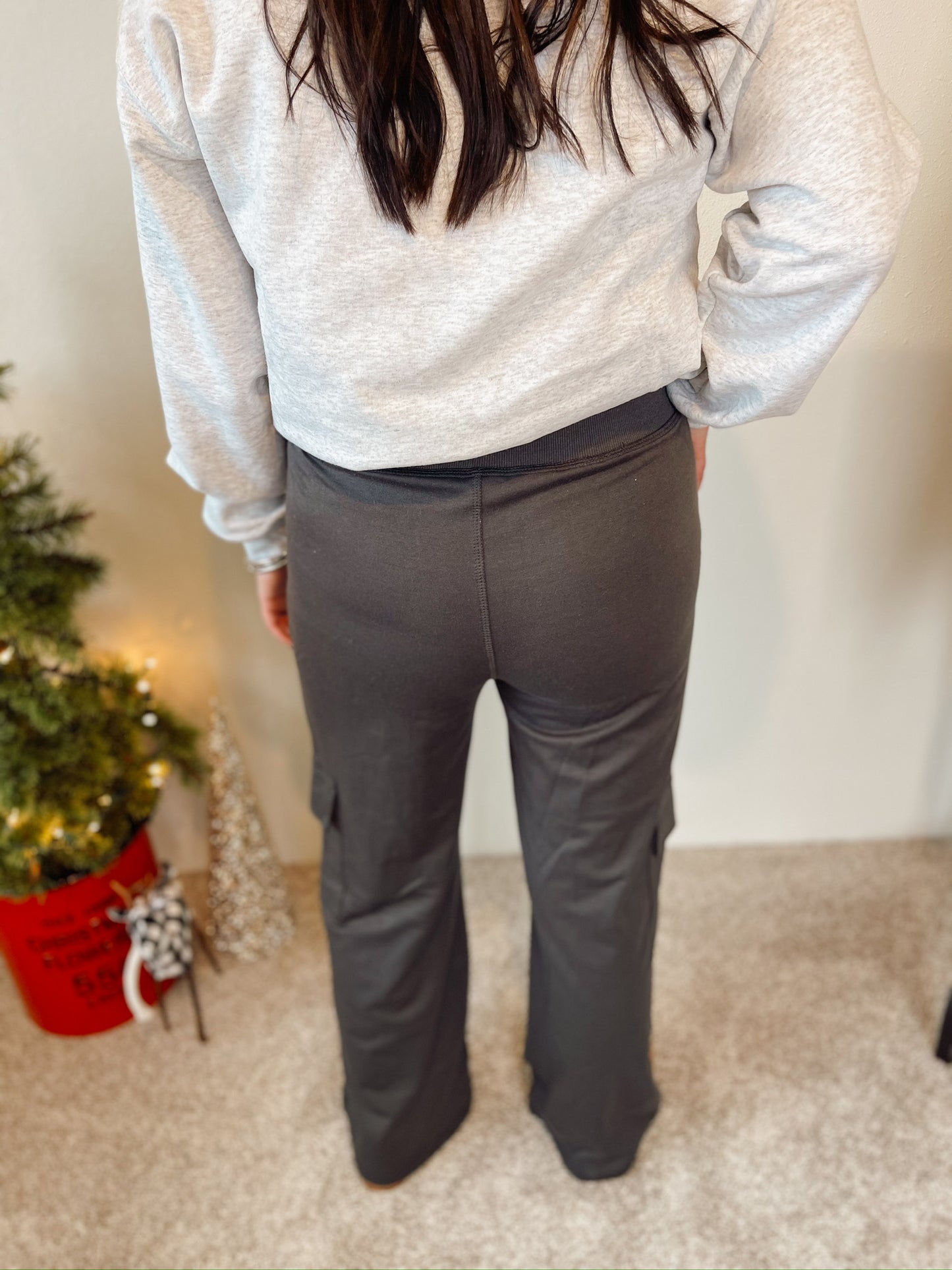 Grey Cargo Sweatpants