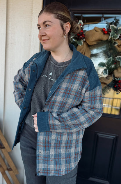 Flannel Corduroy Button Jacket