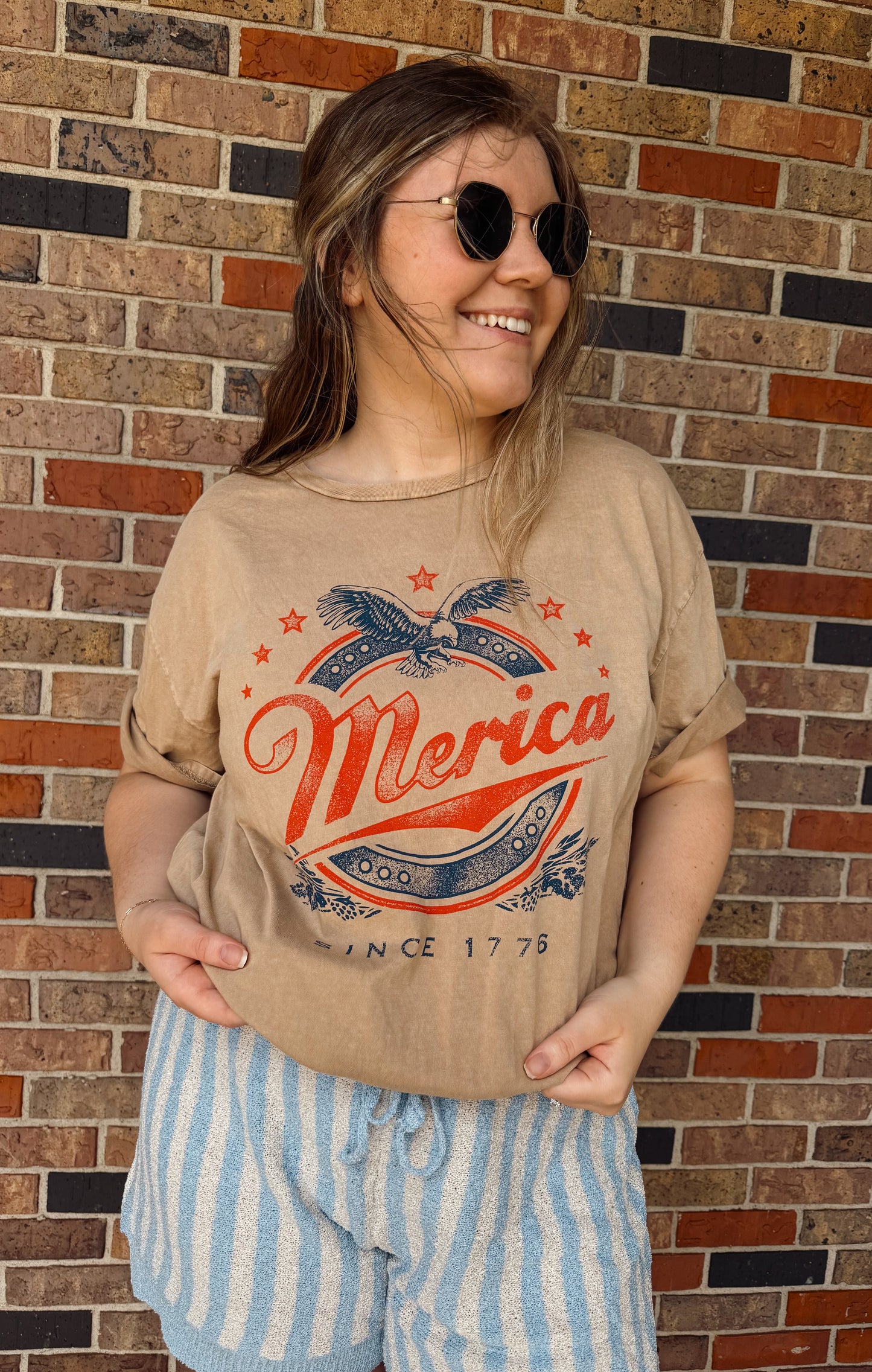 Merica Oversized Graphic Tee