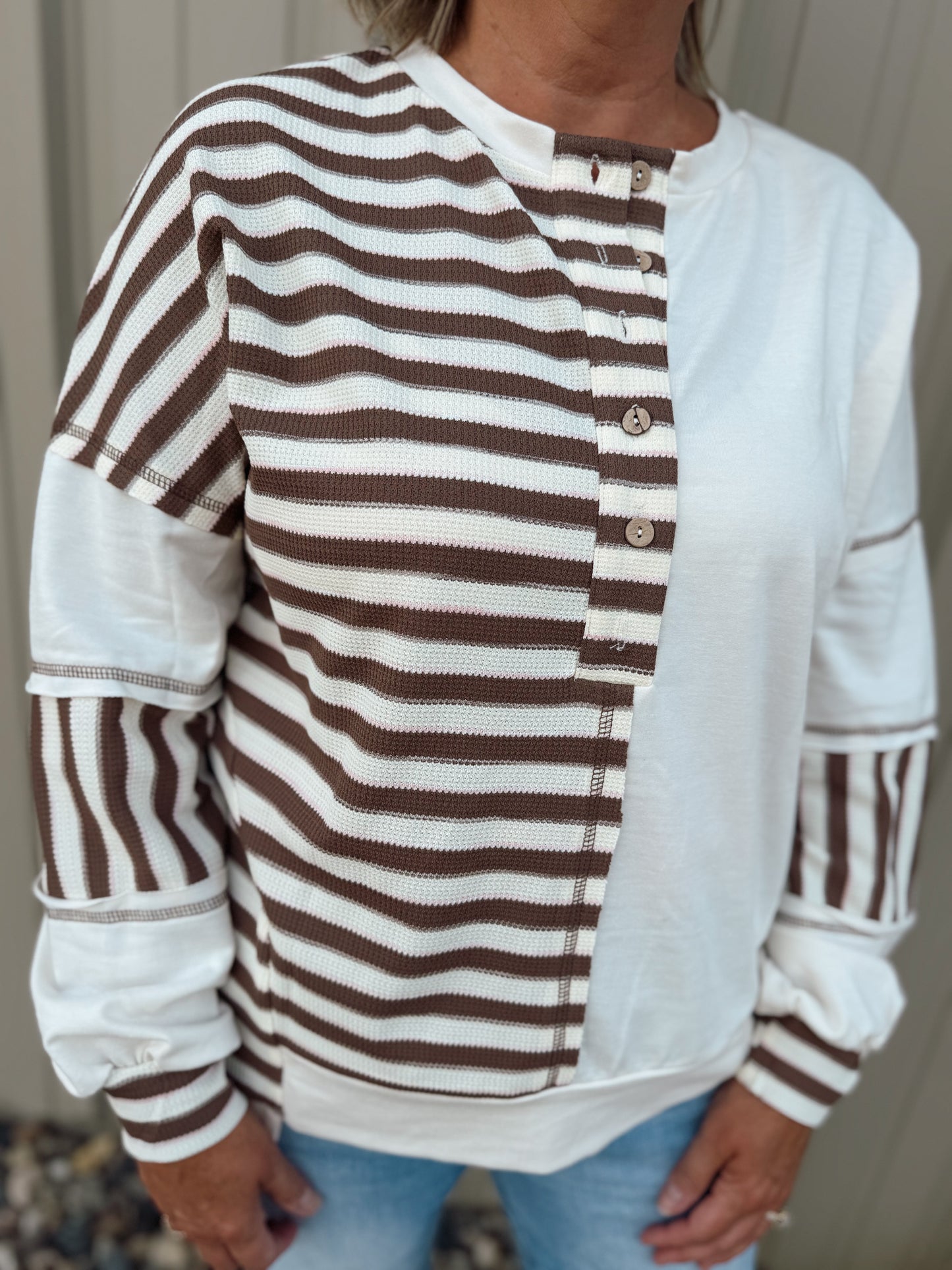 Striped Color Block Pullover