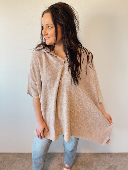 Slouchy Collared Pullover