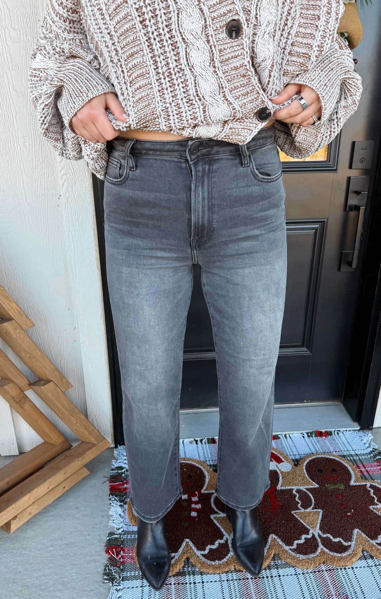 Hidden Wide Straight Denim