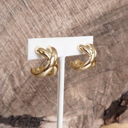 Gold Huggie Hoop Earrings