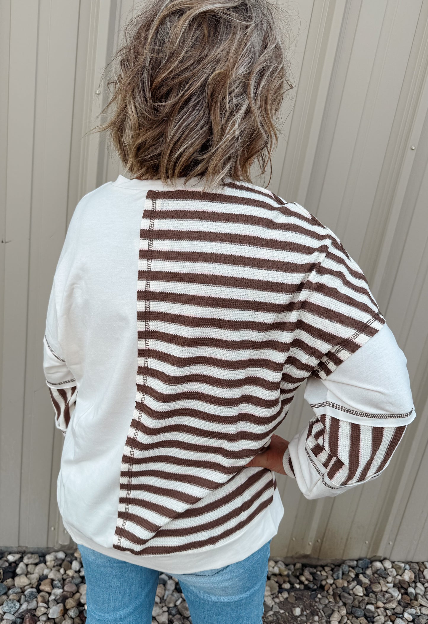 Striped Color Block Pullover