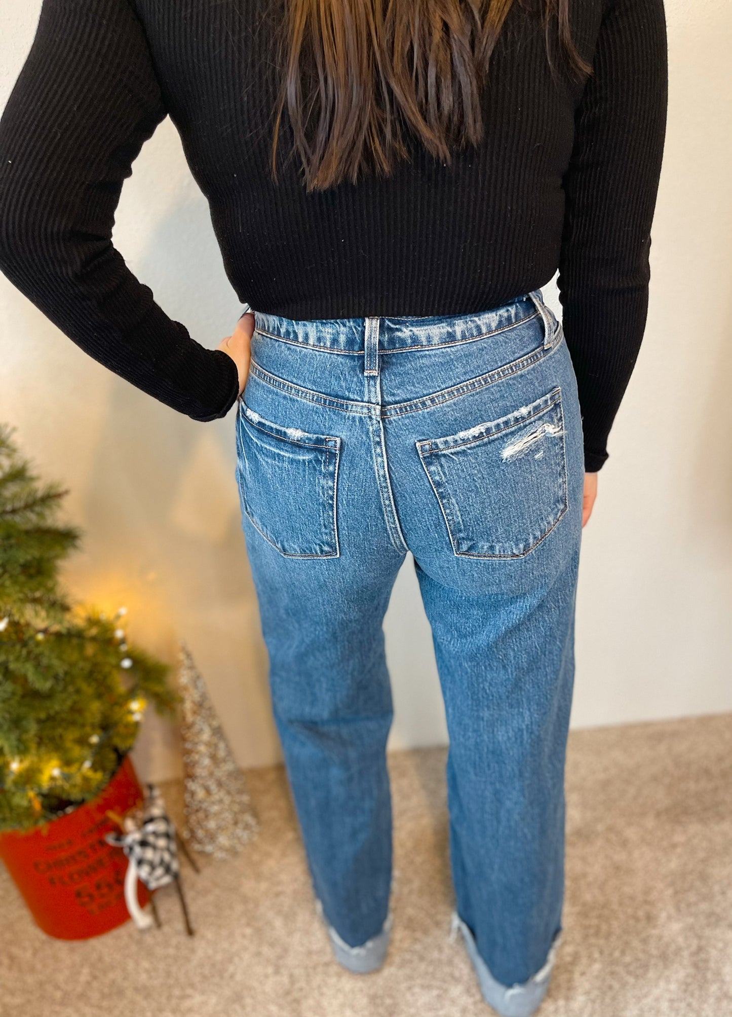 Vervet Cuffed Wide Leg Jeans