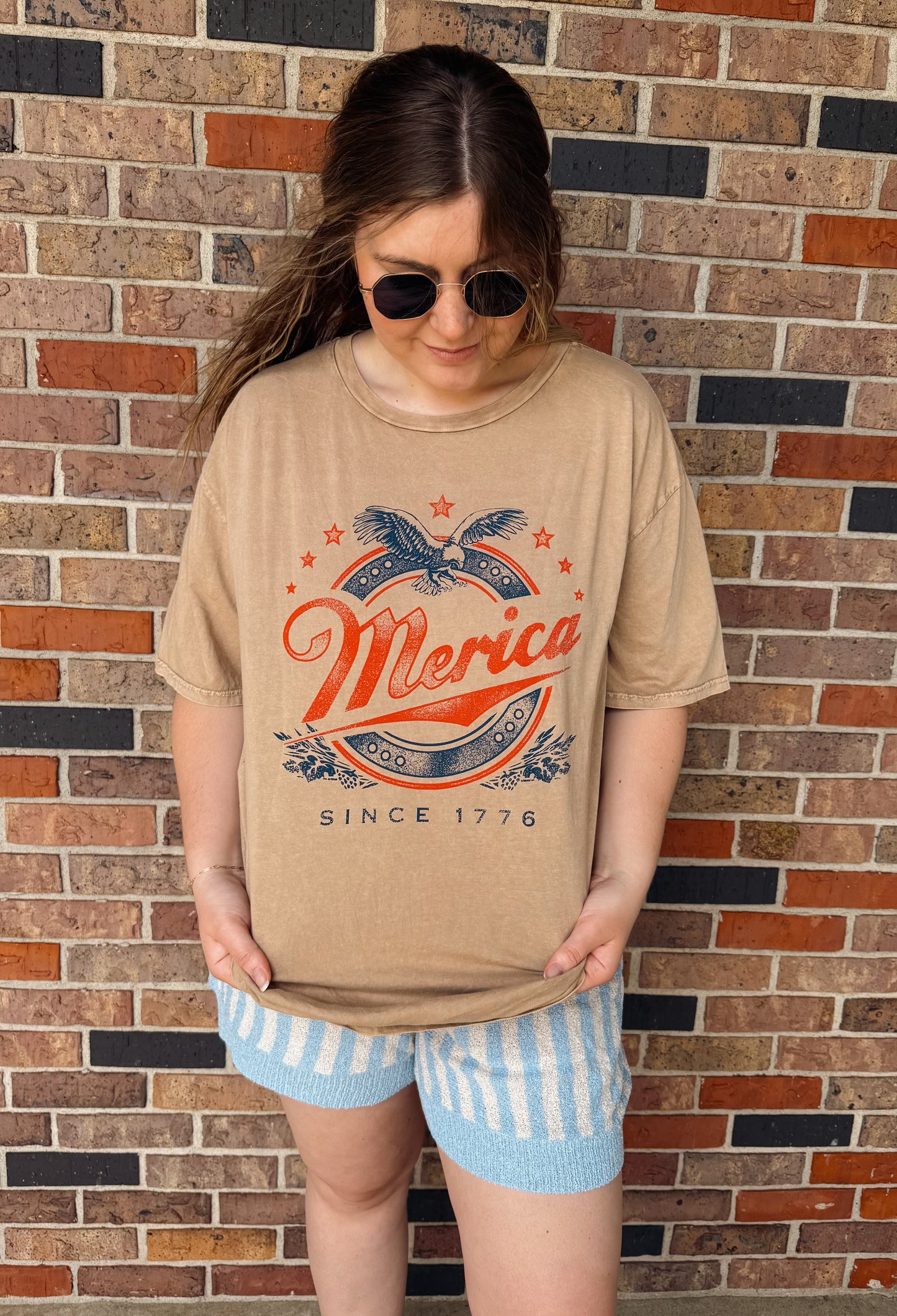 Merica Oversized Graphic Tee