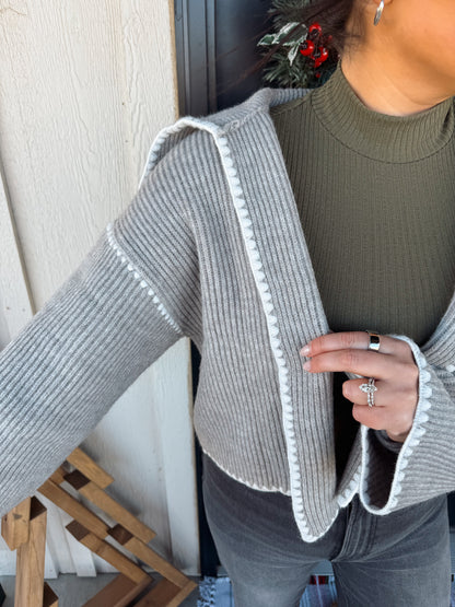 Stitch Detailed Sweater Cardigan