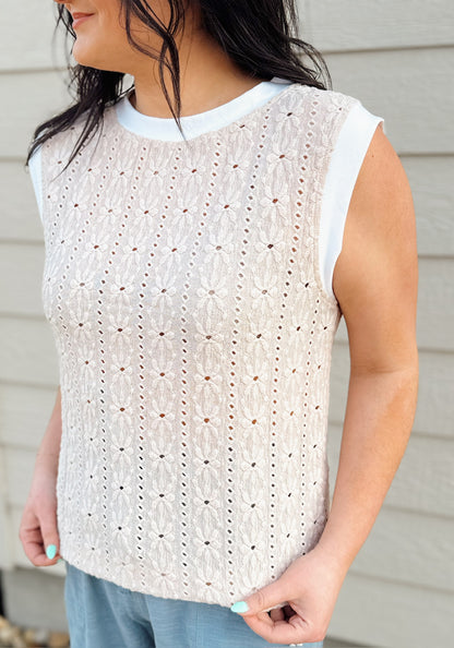 Floral Crew Neck Tank