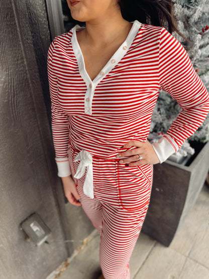 Red Striped Festive Pajamas