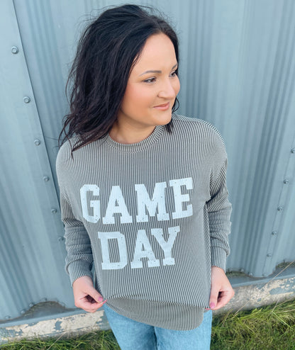 Corded Game Day Crewneck Top