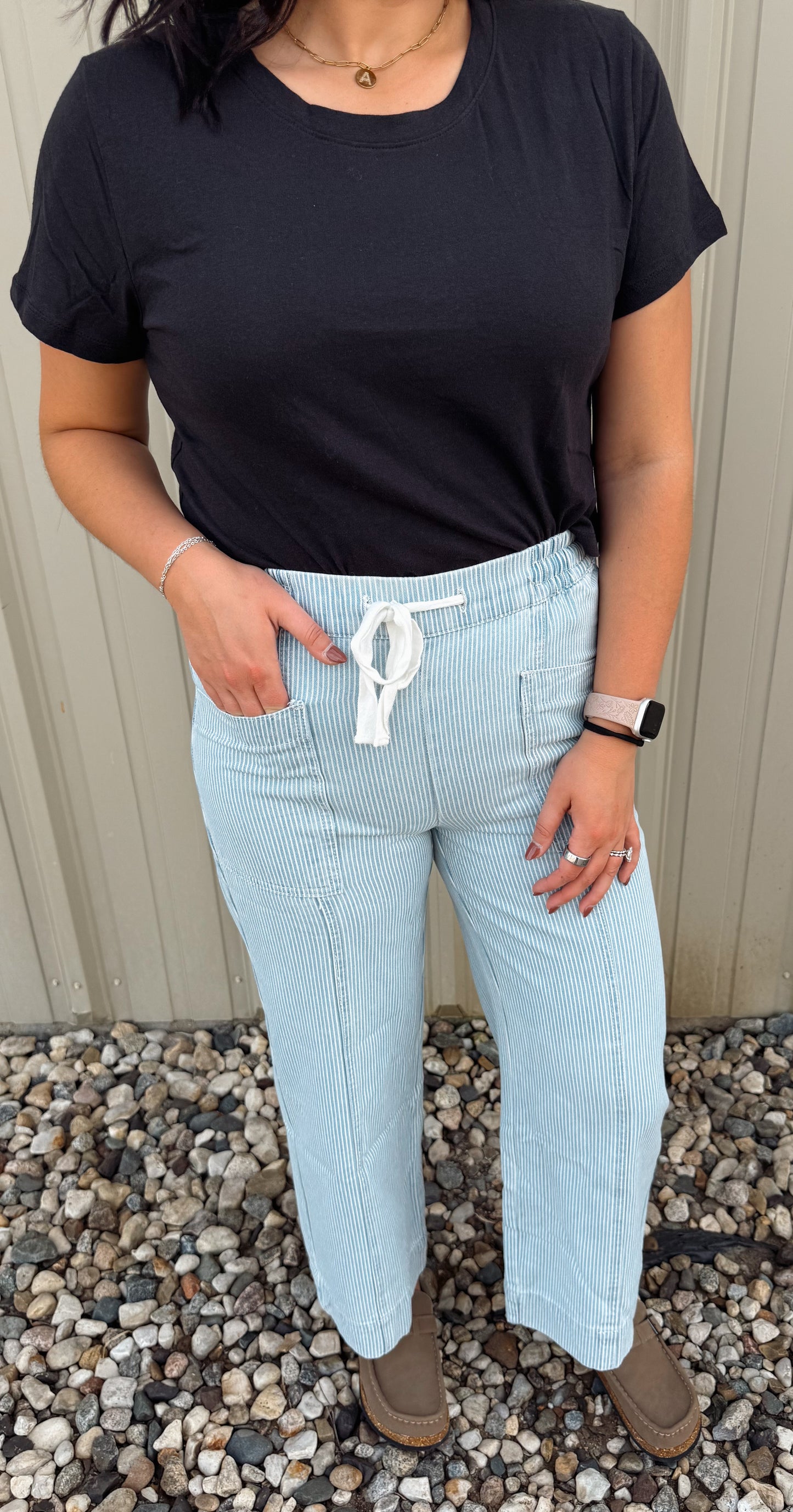 Stripes Drawstring Pants