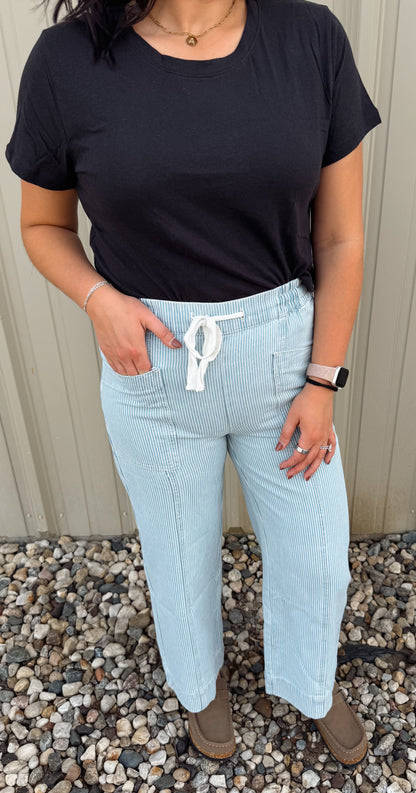 Stripes Drawstring Pants