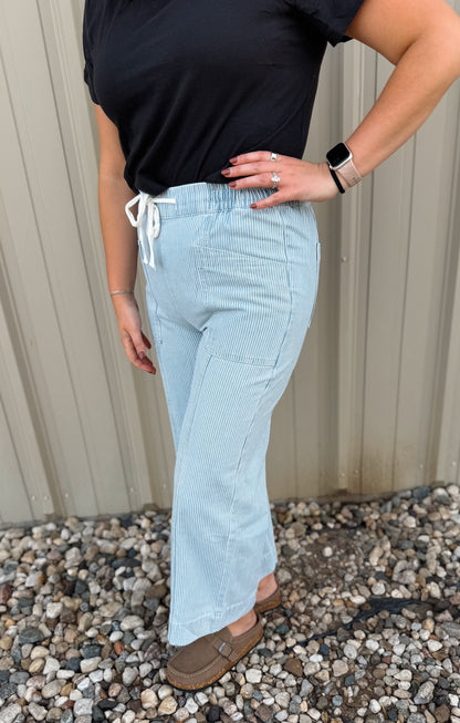 Stripes Drawstring Pants