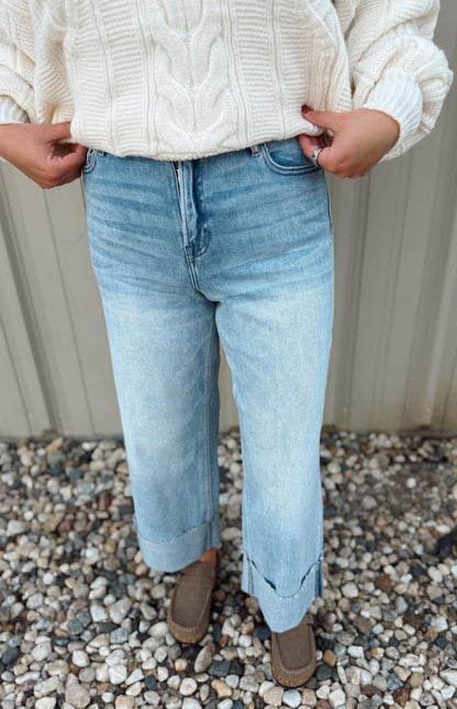 Crop Wide Leg Jeans