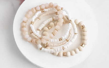 Neutral Beaded Bracelet Set