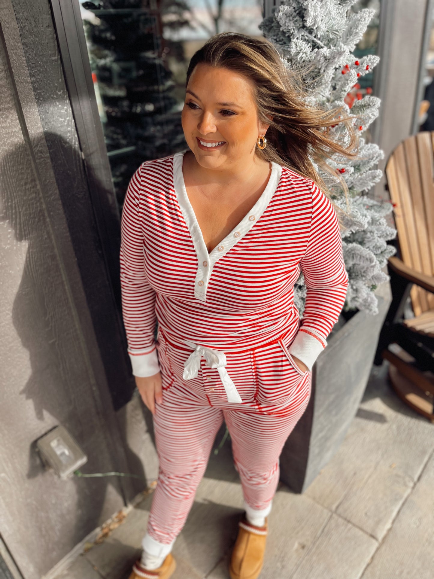 Red Striped Festive Pajamas