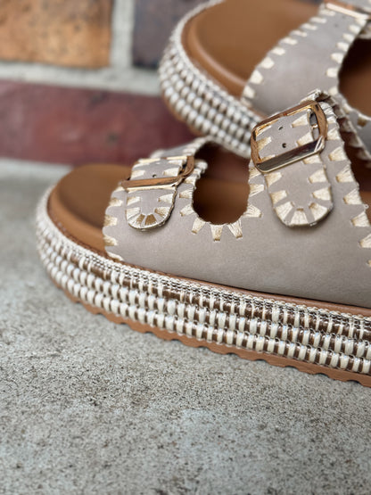 Taupe Platform Sandals