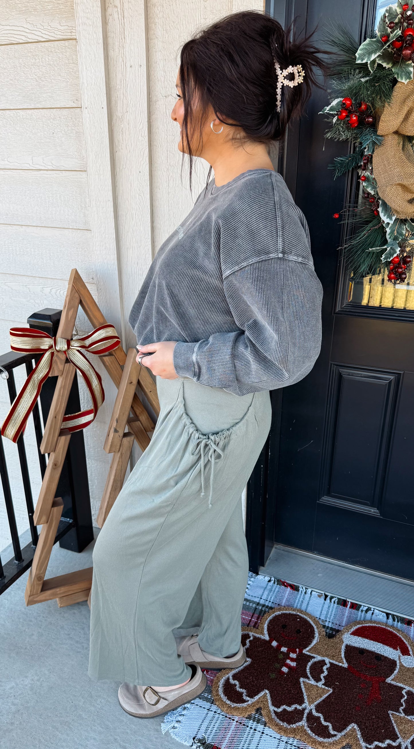 Cotton Wide Leg Pants
