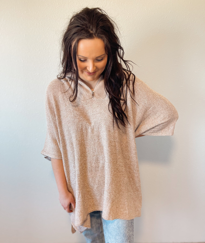 Slouchy Collared Pullover